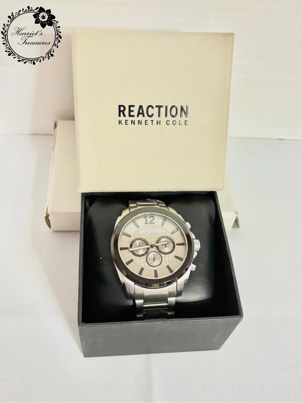 Reaction Kenneth Cole Silver-Tone Chronograph Watch